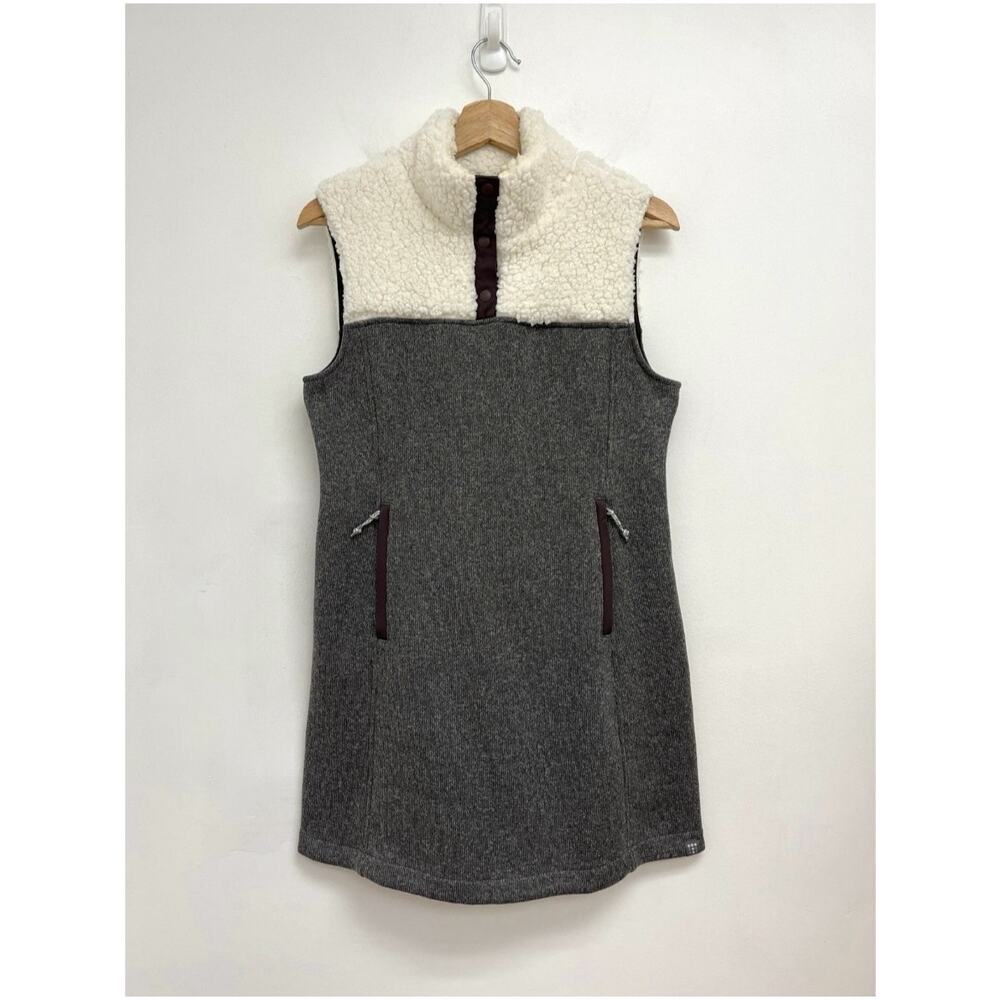 Title Nine Callitrix Sherpa Fleece Funnel Neck Tunic Vest Dress Hiking - Small - Picture 13 of 13